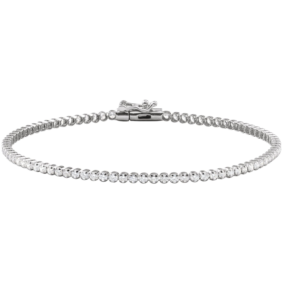 Diamond Lightweight Line Tennis Bracelet in 14K Gold - 14K White Gold