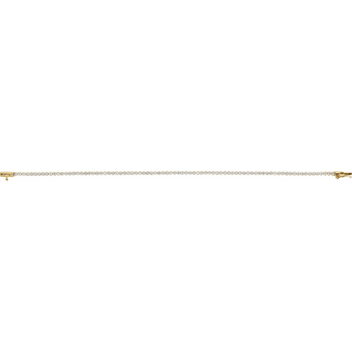 Diamond Lightweight Line Tennis Bracelet in 14K Gold - 14K Yellow Gold