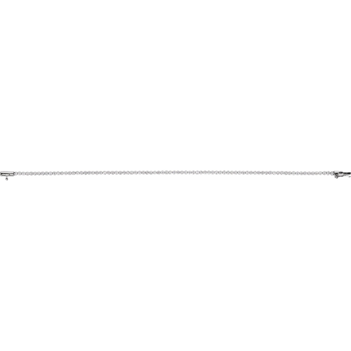 Diamond Lightweight Line Tennis Bracelet in 14K Gold - 14K White Gold