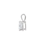 Diamond Lightweight Oval 4-Prong Solitaire Pendant in 14K Gold - 14K White Gold