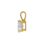 Diamond Lightweight Oval 4-Prong Solitaire Pendant in 14K Gold - 14K Yellow Gold