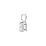 Diamond Lightweight Oval 4-Prong Solitaire Pendant in 14K Gold - 14K White Gold