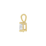 Diamond Lightweight Oval 4-Prong Solitaire Pendant in 14K Gold - 14K Yellow Gold
