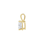 Diamond Lightweight Oval 4-Prong Solitaire Pendant in 14K Gold - 14K Yellow Gold