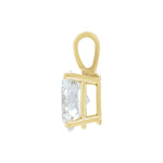 Diamond Lightweight Oval 4-Prong Solitaire Pendant in 14K Gold - 14K Yellow Gold