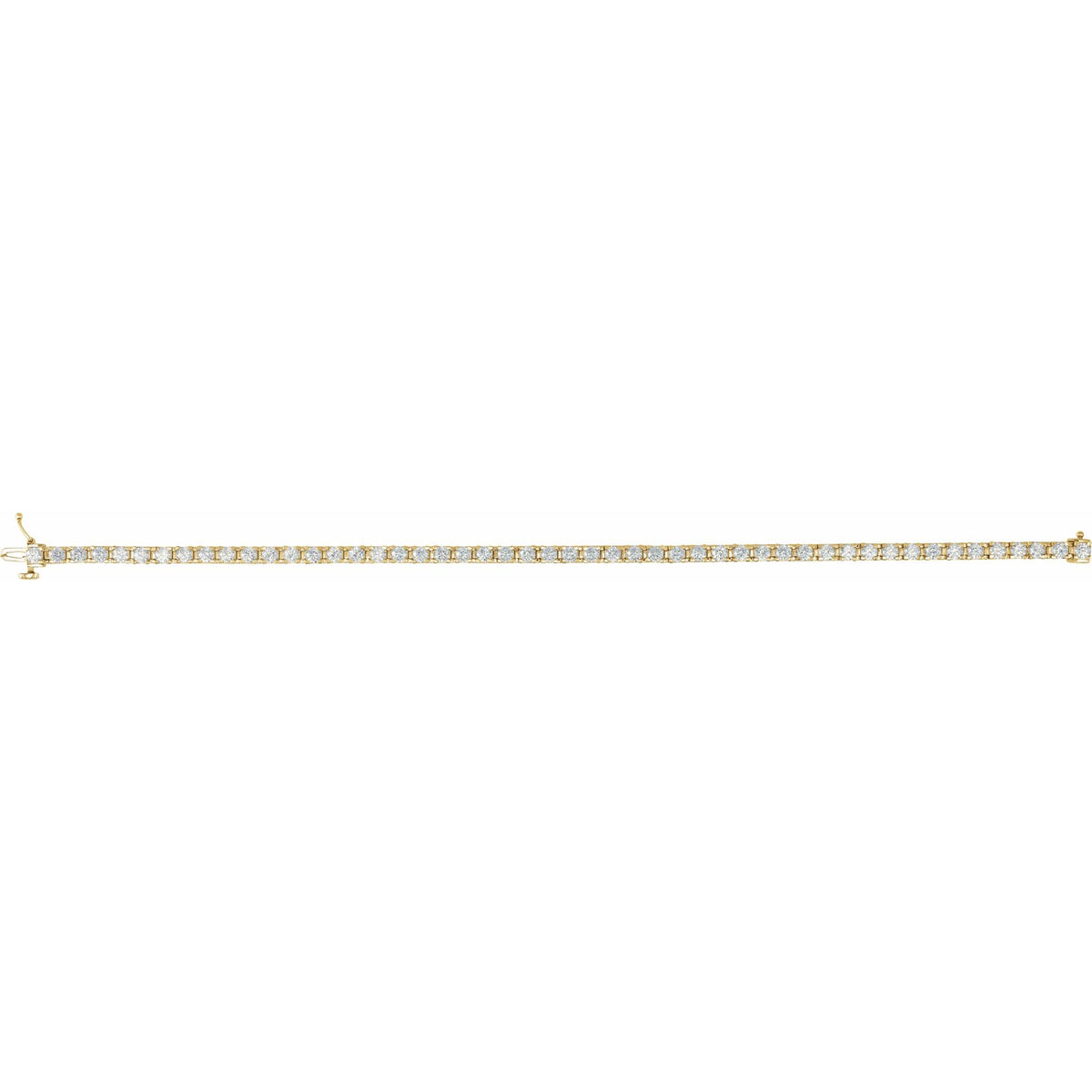 Diamond Line Tennis Bracelet in 14K Gold, 1 to 10 CT TW - 14K Yellow Gold