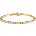Diamond Line Tennis Bracelet in 14K Gold, 1 to 10 CT TW - 14K Yellow Gold