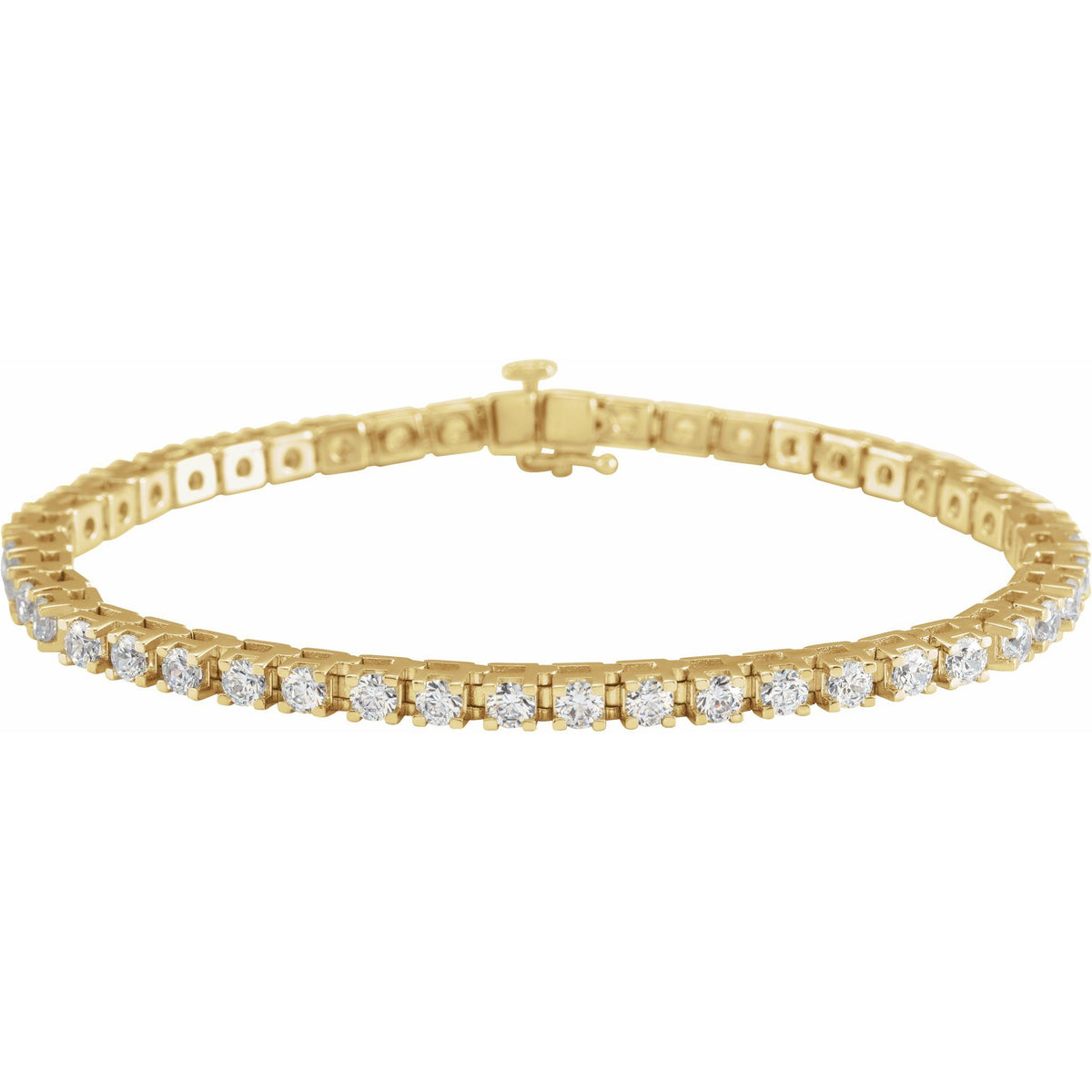 Diamond Line Tennis Bracelet in 14K Gold, 1 to 10 CT TW - 14K Yellow Gold