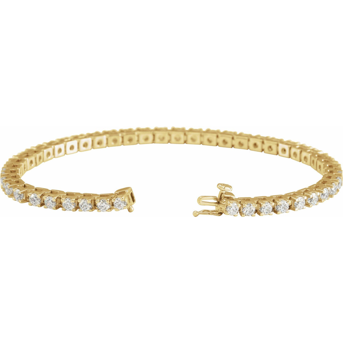 Diamond Line Tennis Bracelet in 14K Gold, 1 to 10 CT TW - 14K Yellow Gold