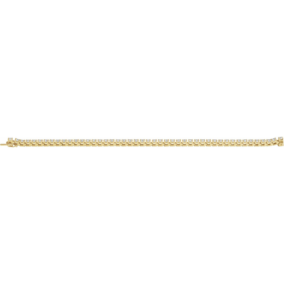 Diamond Line Tennis Bracelet in 14K Gold, 1 to 10 CT TW - 14K Yellow Gold