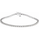 Diamond Line Tennis Bracelet in 14K Gold, 1 to 10 CT TW - 14K White Gold