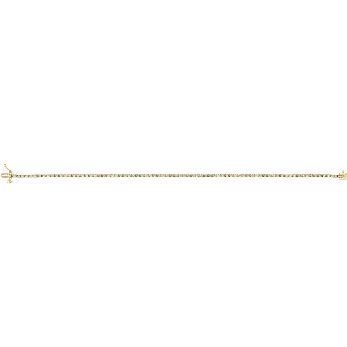 Diamond Line Tennis Bracelet in 14K Gold, 1 to 10 CT TW - 14K Yellow Gold