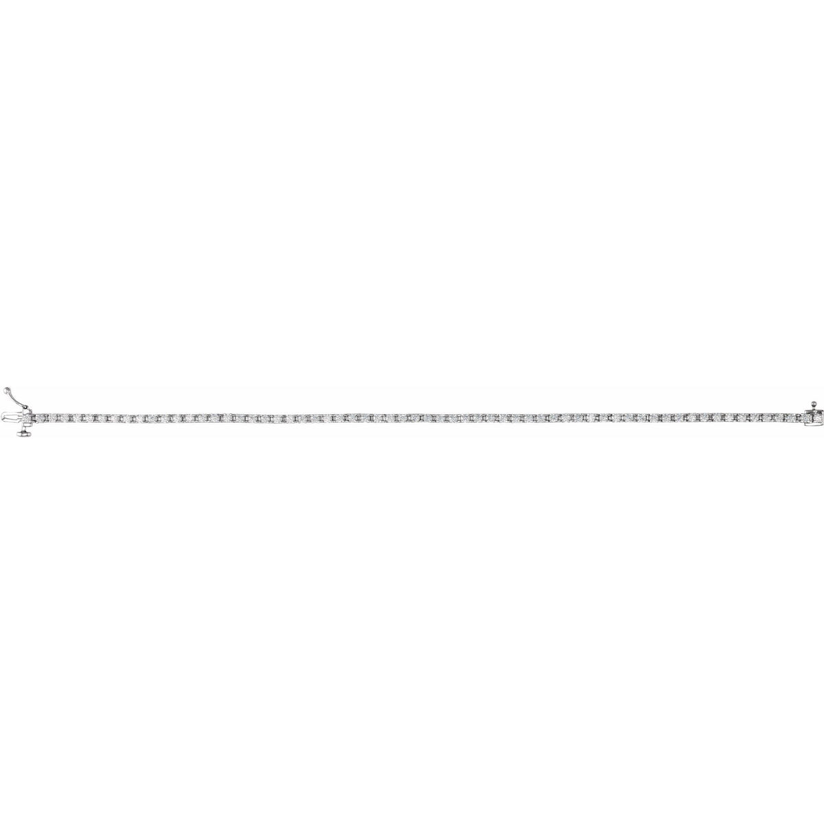 Diamond Line Tennis Bracelet in 14K Gold, 1 to 10 CT TW - 14K White Gold