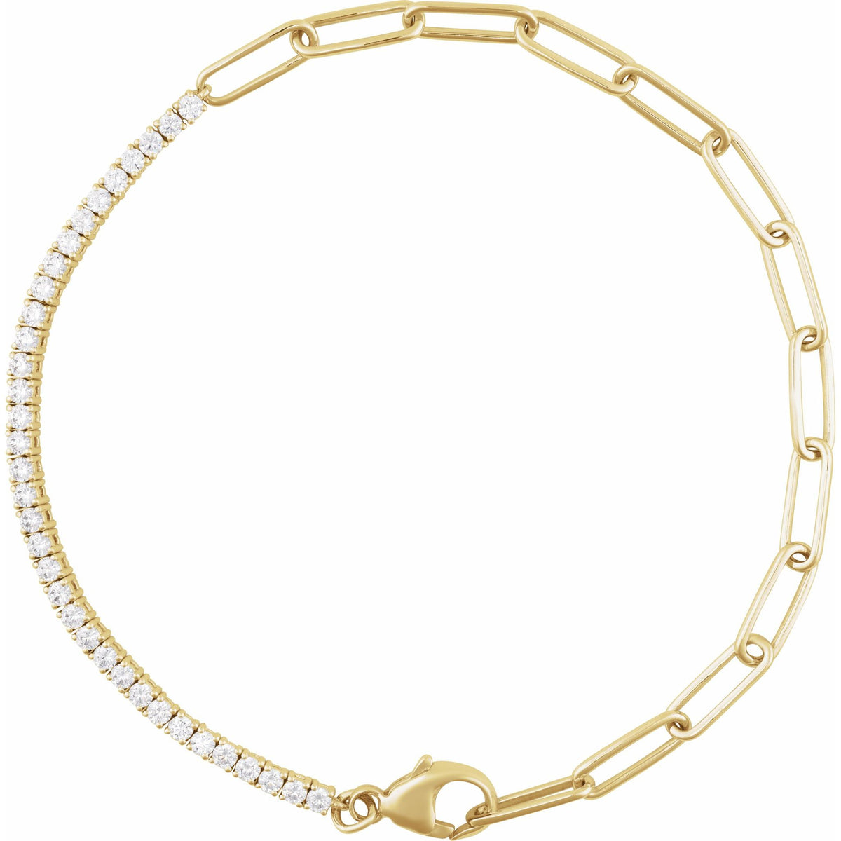 Diamond Line Tennis Bracelet in 14K Gold, 1 CT TW - 14K Yellow Gold