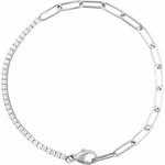 Diamond Line Tennis Bracelet in 14K Gold, 1 CT TW - 14K White Gold