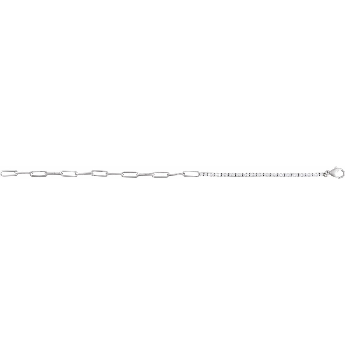 Diamond Line Tennis Bracelet in 14K Gold, 1 CT TW - 14K White Gold