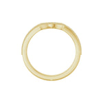 Diamond Milgrain Edge Accented Contour Band in 14K Gold - 14K Yellow Gold
