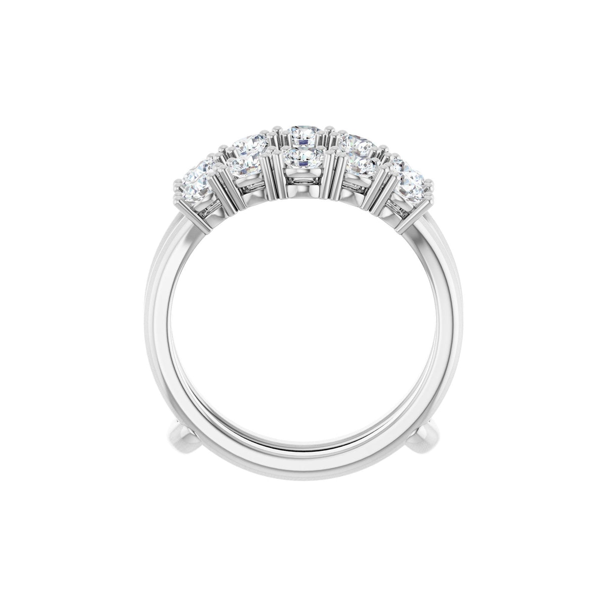 Diamond Ring Guard in 14K Gold, 1 1/5 to 2 1/2 CT TW - 14K White Gold
