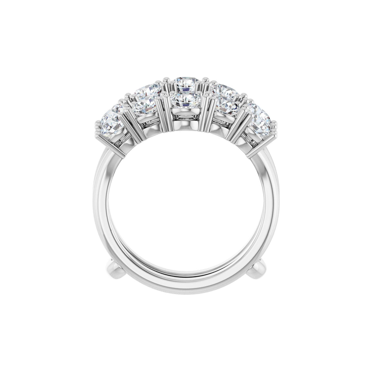 Diamond Ring Guard in 14K Gold, 1 1/5 to 2 1/2 CT TW - 14K White Gold