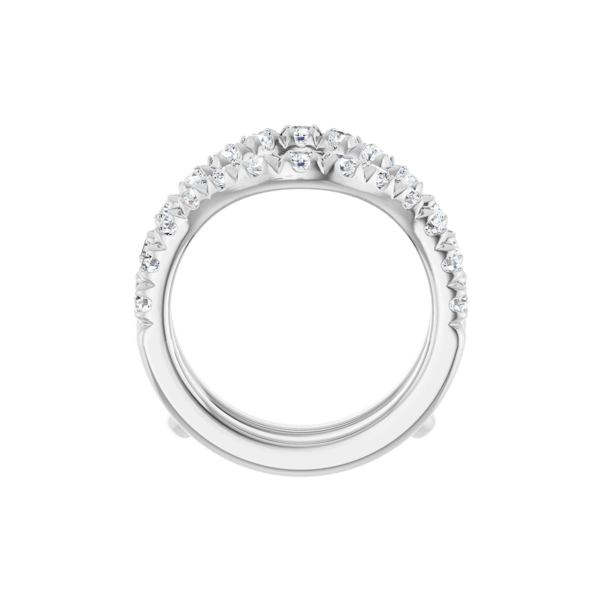 Diamond Ring Guard in 14K Gold, 1/2 to 1 1/2 CT TW - 14K White Gold