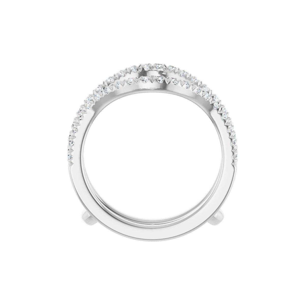 Diamond Ring Guard in 14K Gold, 1/2 to 1 1/2 CT TW - 14K White Gold