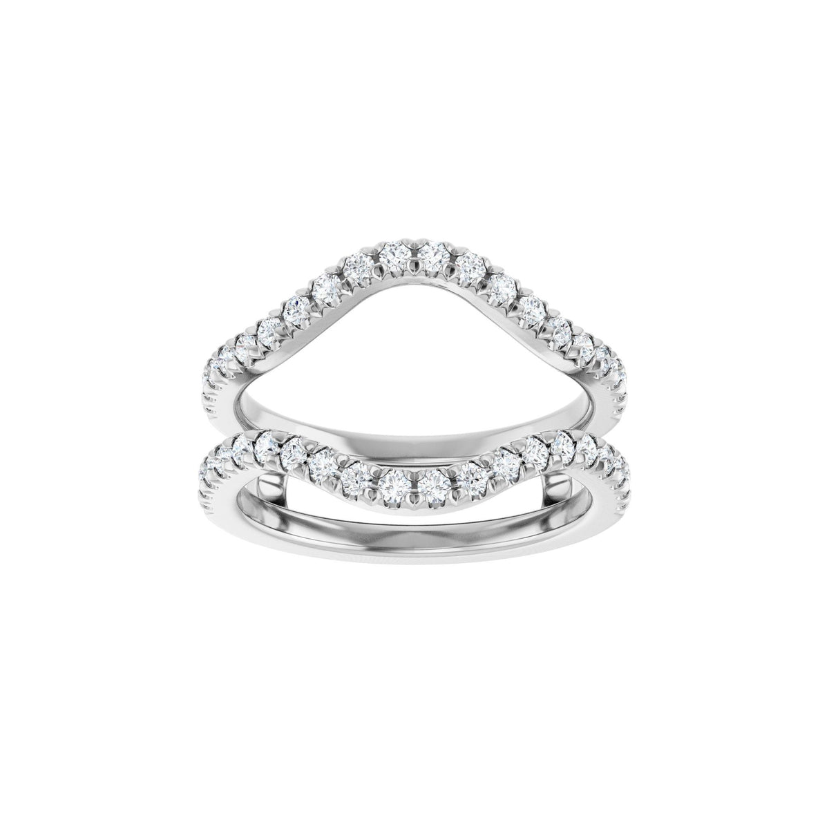 Diamond Ring Guard in 14K Gold, 1/2 to 1 1/2 CT TW - 14K White Gold