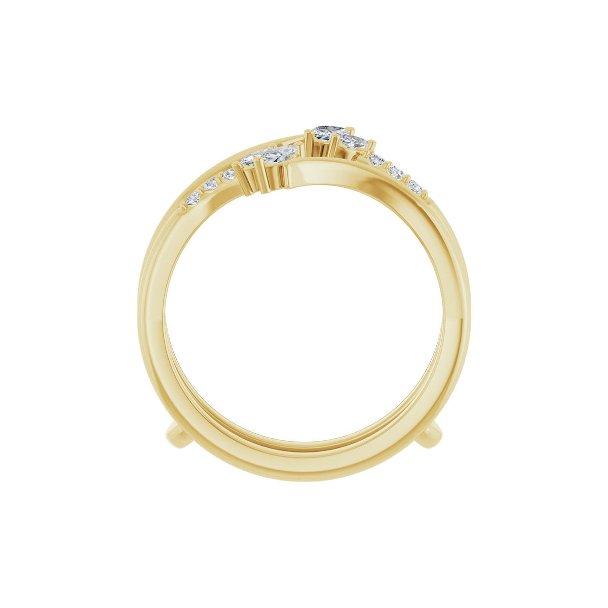 Diamond Ring Guard in 14K Gold, 1/4 CT TW - 14K Yellow Gold