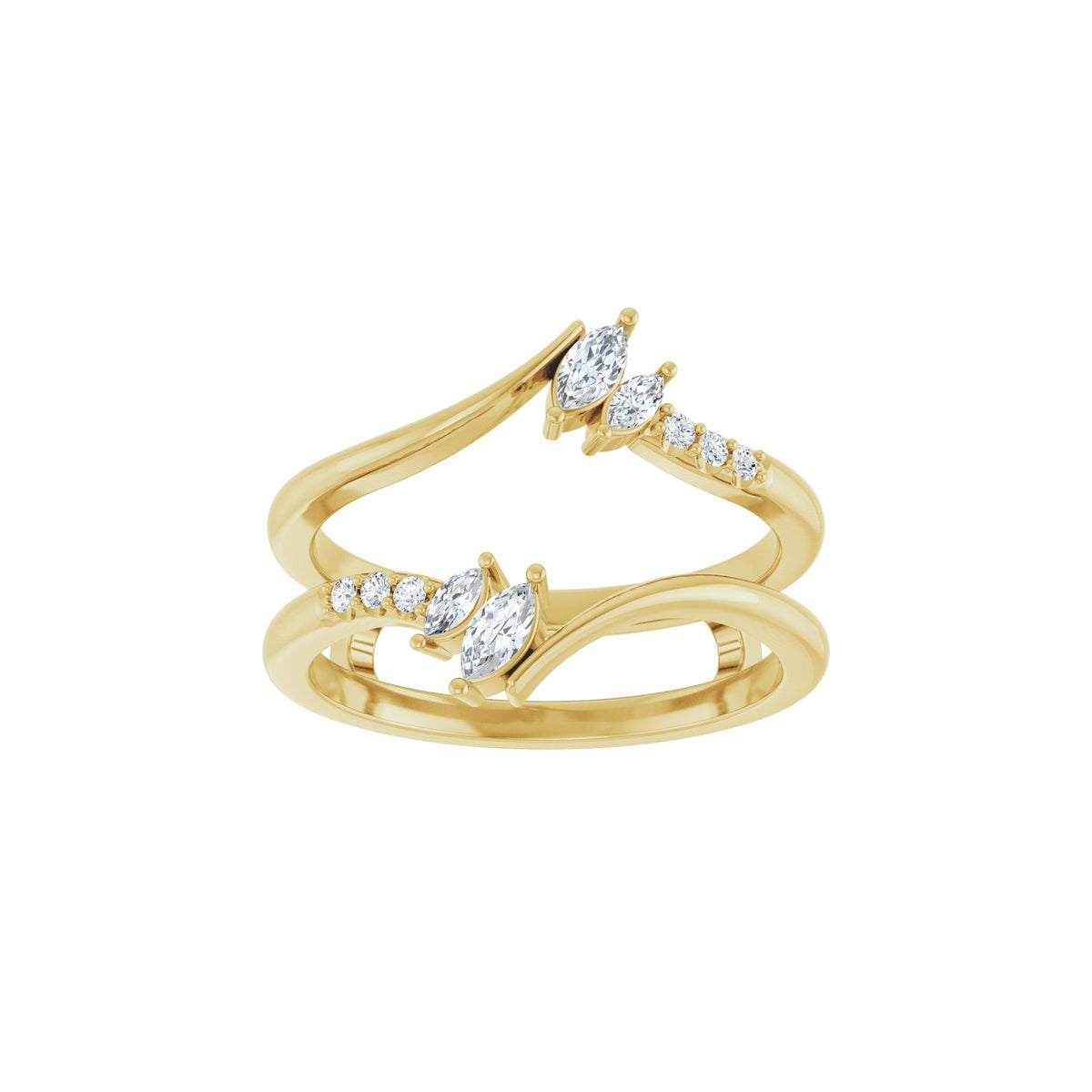 Diamond Ring Guard in 14K Gold, 1/4 CT TW - 14K Yellow Gold