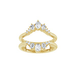 Diamond Ring Guard in 14K Gold, 5/8 CT TW, 4 x 3mm Stones - 14K Yellow Gold