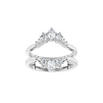 Diamond Ring Guard in 14K Gold, 5/8 CT TW, 4 x 3mm Stones - 14K White Gold