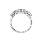 Diamond Seven-Stone Anniversary Band in 14K Gold, Emerald Diamonds - 14K White Gold