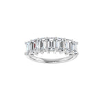 Diamond Seven-Stone Anniversary Band in 14K Gold, Emerald Diamonds - 14K White Gold