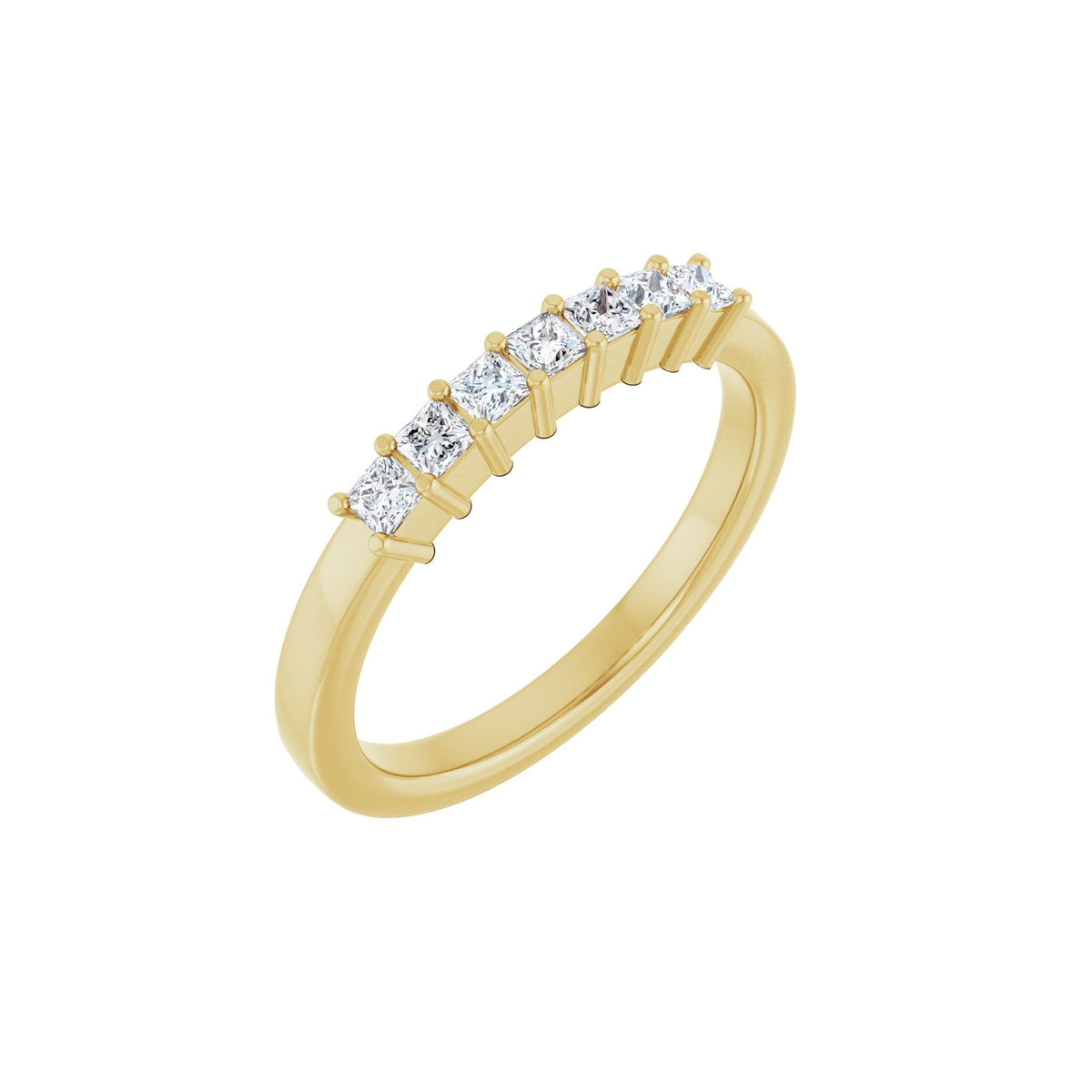 Diamond Seven-Stone Anniversary Band in 14K Gold or Platinum - 14K Yellow Gold