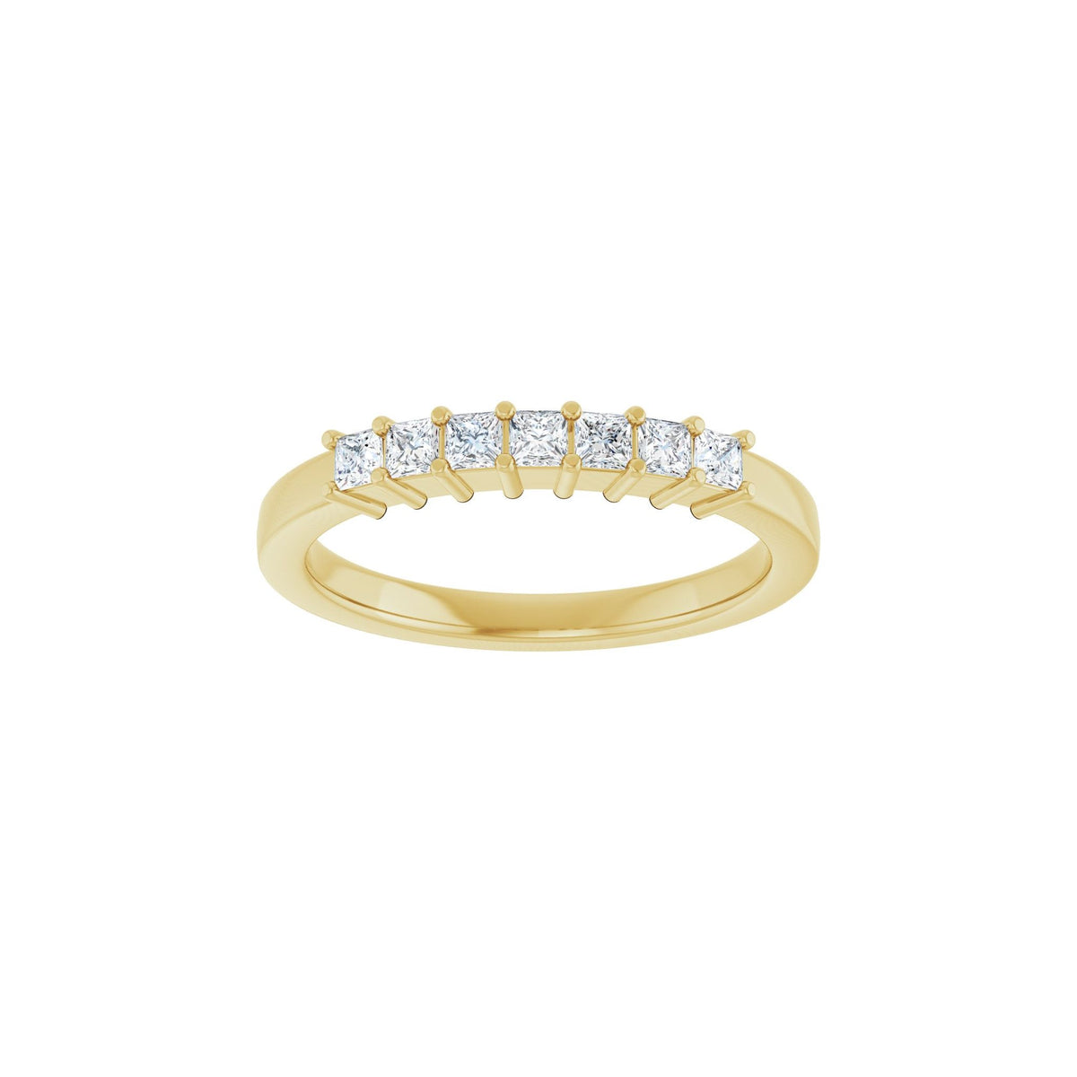 Diamond Seven-Stone Anniversary Band in 14K Gold or Platinum - 14K Yellow Gold