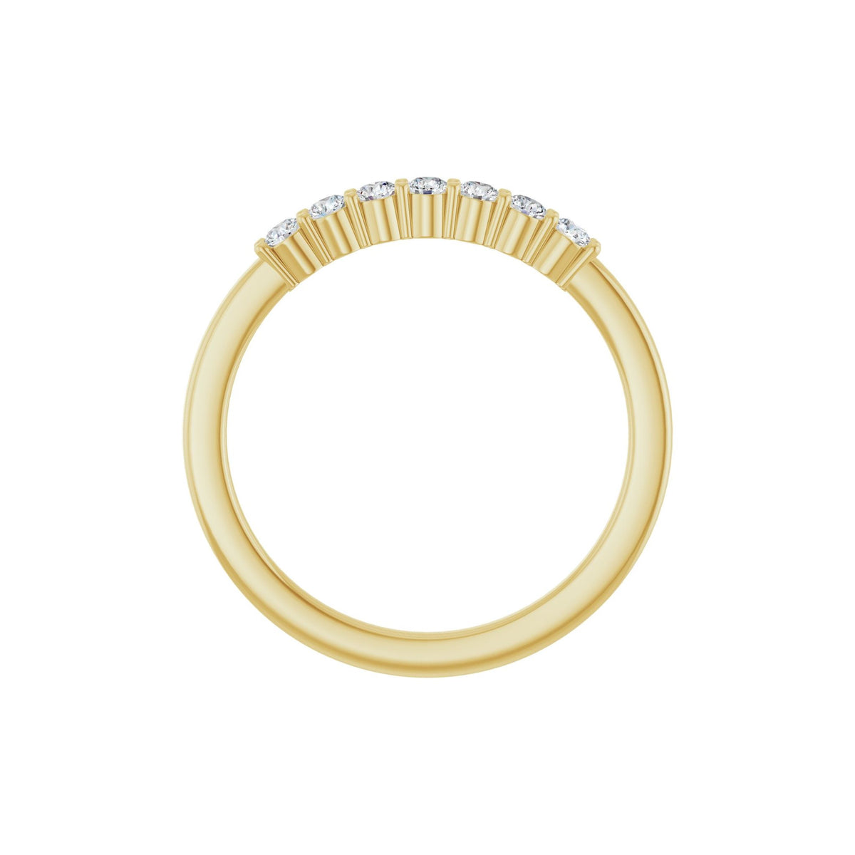 Diamond Seven-Stone Anniversary Band in 14K Gold or Platinum - 14K Yellow Gold