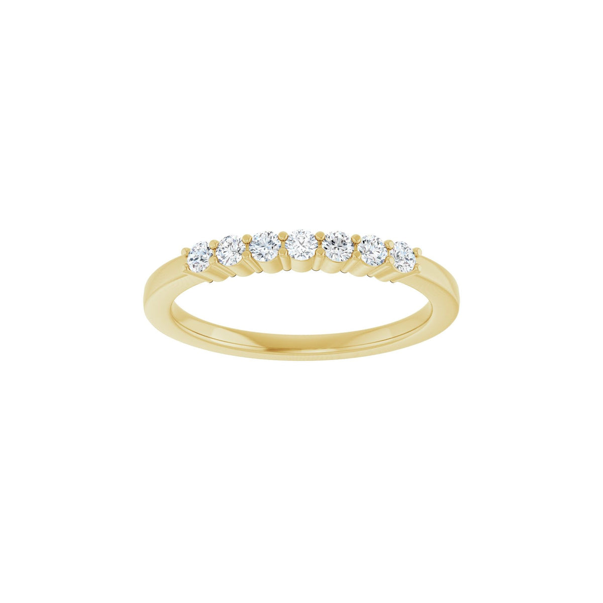 Diamond Seven-Stone Anniversary Band in 14K Gold or Platinum - 14K Yellow Gold