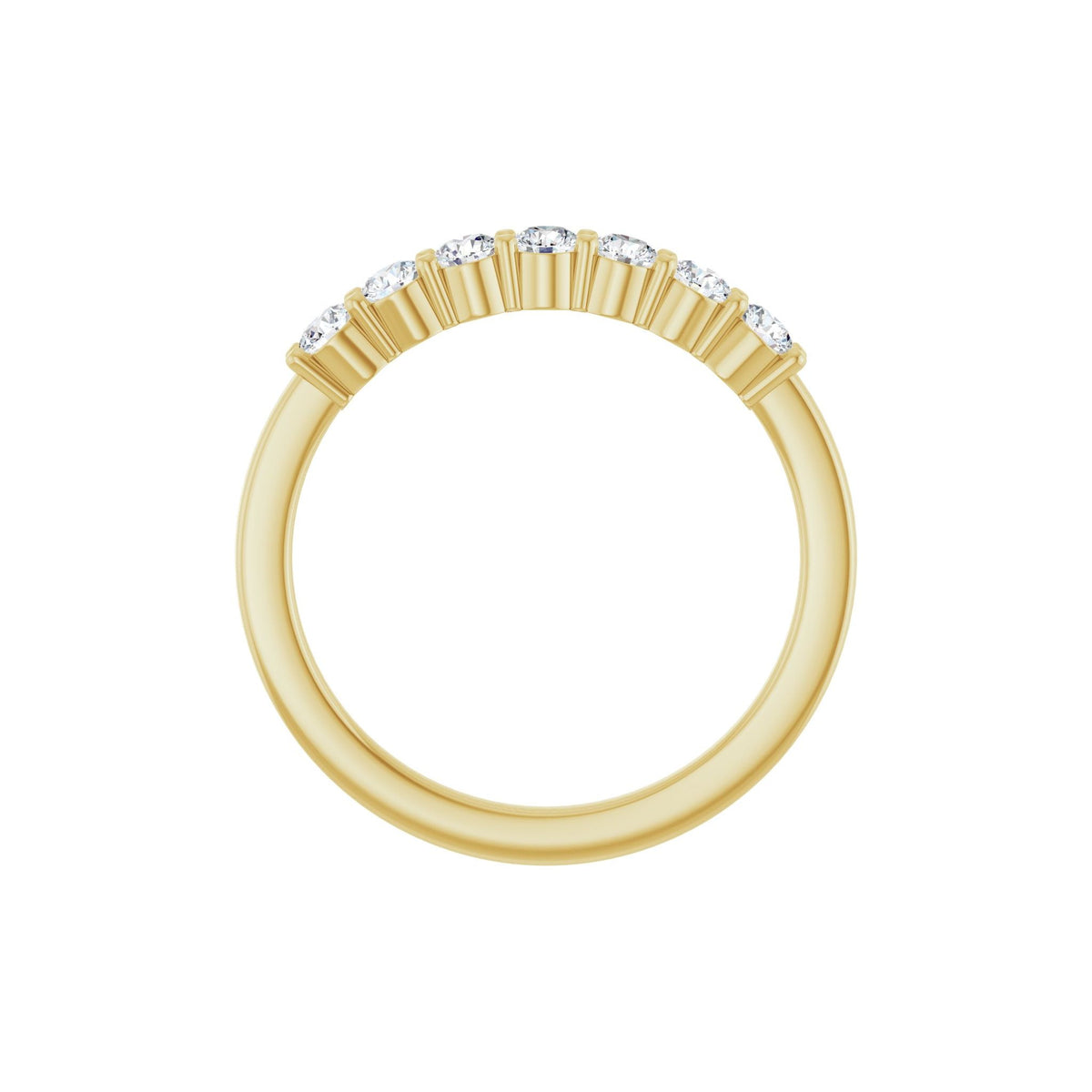 Diamond Seven-Stone Anniversary Band in 14K Gold or Platinum - 14K Yellow Gold