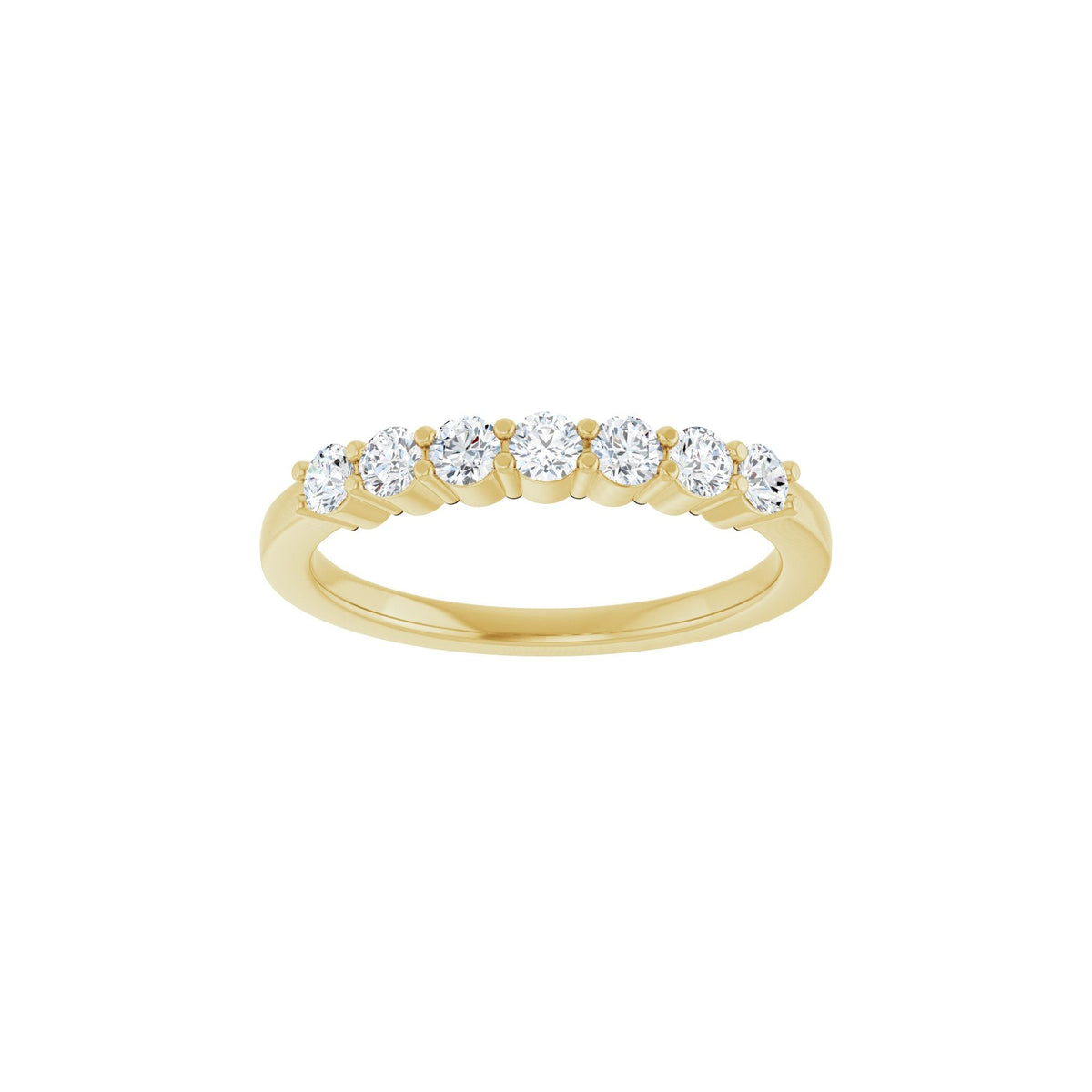 Diamond Seven-Stone Anniversary Band in 14K Gold or Platinum - 14K Yellow Gold