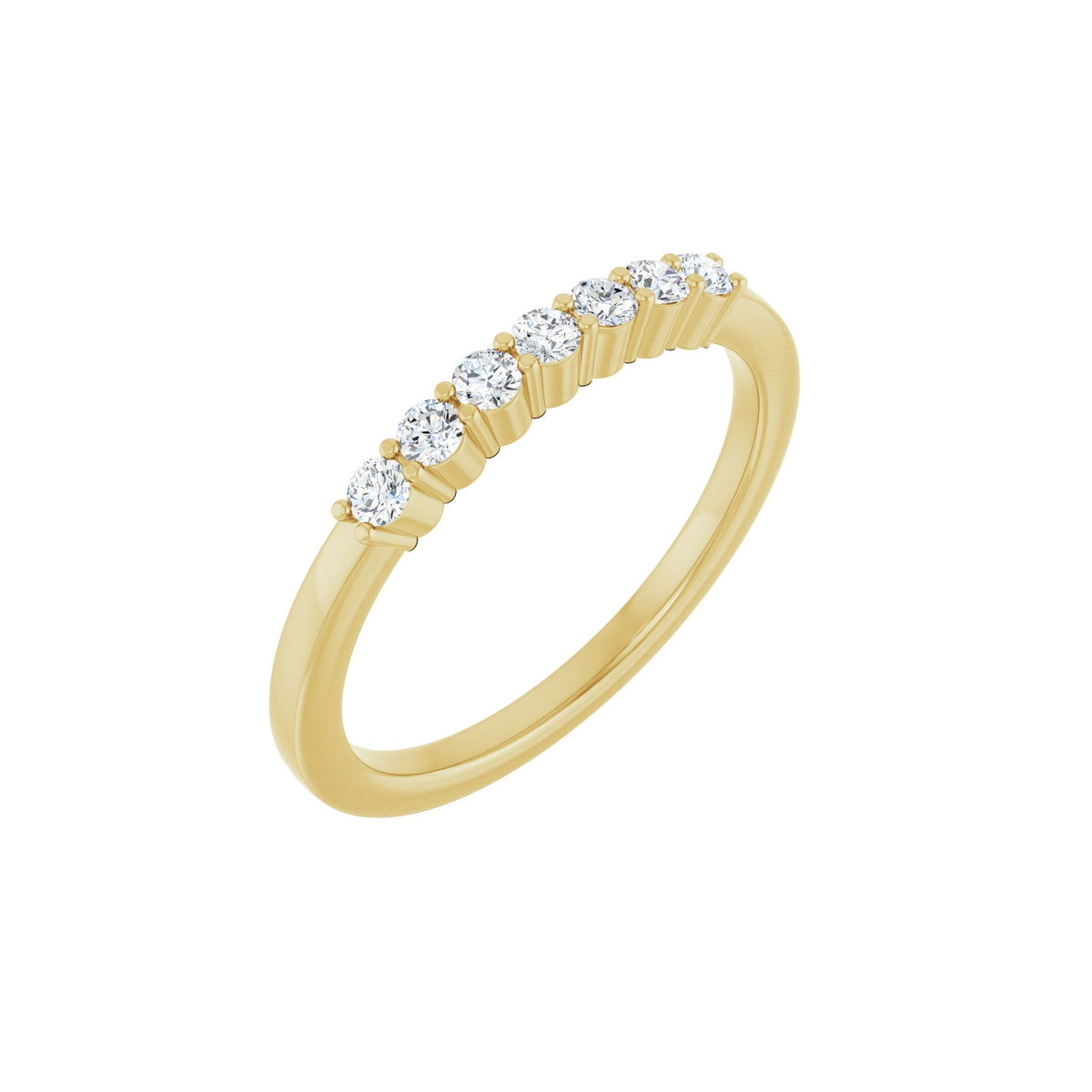 Diamond Seven-Stone Anniversary Band in 14K Gold or Platinum - 14K Yellow Gold