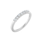Diamond Seven-Stone Anniversary Band in 14K Gold or Platinum - 14K White Gold