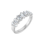 Diamond Seven-Stone Anniversary Band in 14K Gold or Platinum - 14K White Gold