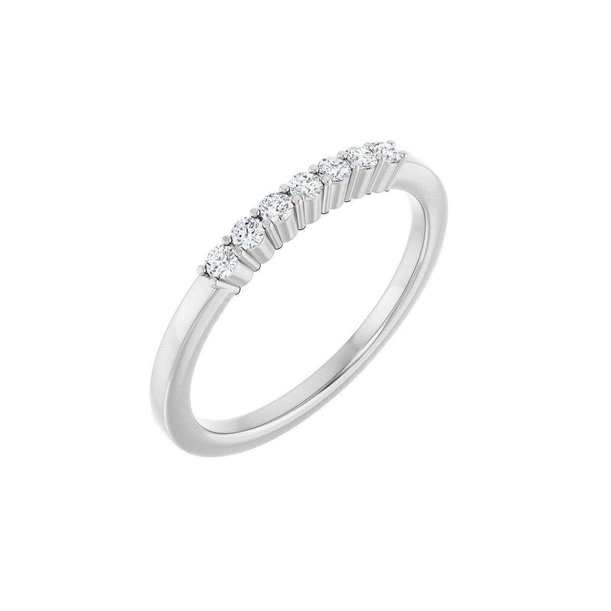 Diamond Seven-Stone Anniversary Band in 14K Gold or Platinum - Platinum
