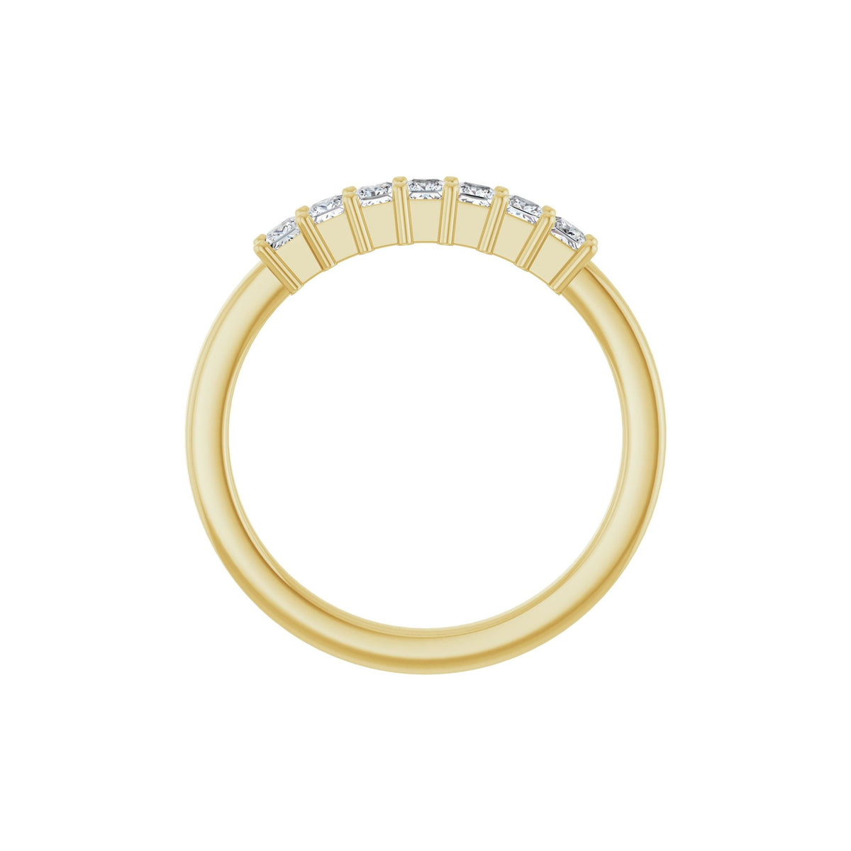Diamond Seven-Stone Anniversary Band in 14K Gold or Platinum - 14K Yellow Gold