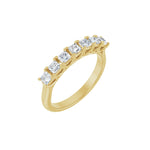 Diamond Seven-Stone Anniversary Band in 14K Gold, Round Diamonds - 14K Yellow Gold