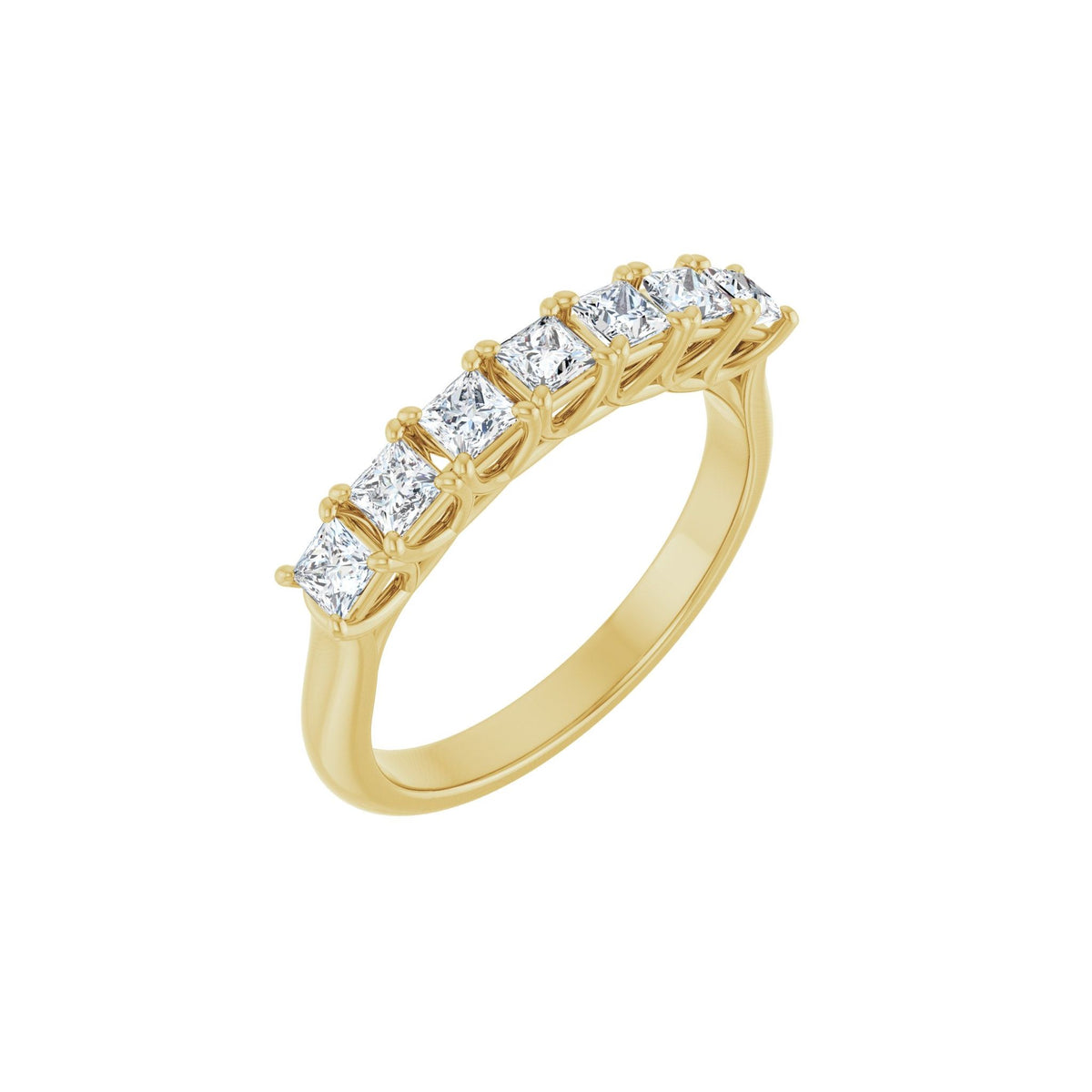 Diamond Seven-Stone Anniversary Band in 14K Gold, Round Diamonds - 14K Yellow Gold