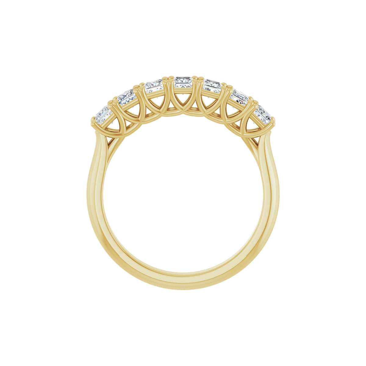 Diamond Seven-Stone Anniversary Band in 14K Gold, Round Diamonds - 14K Yellow Gold