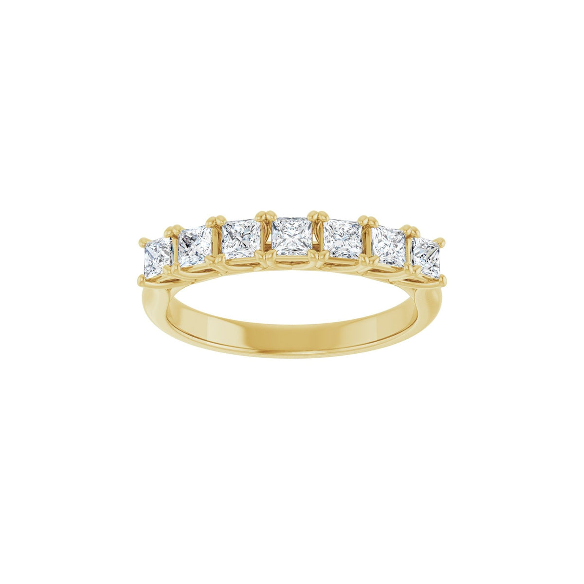 Diamond Seven-Stone Anniversary Band in 14K Gold, Round Diamonds - 14K Yellow Gold