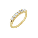 Diamond Share-Prong Seven-Stone Anniversary Band in 14K Gold or Platinum - 14K Yellow Gold