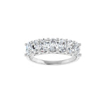 Diamond Share-Prong Seven-Stone Anniversary Band in 14K Gold or Platinum - 14K White Gold