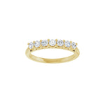 Diamond Share-Prong Seven-Stone Anniversary Band in 14K Gold or Platinum - 14K Yellow Gold